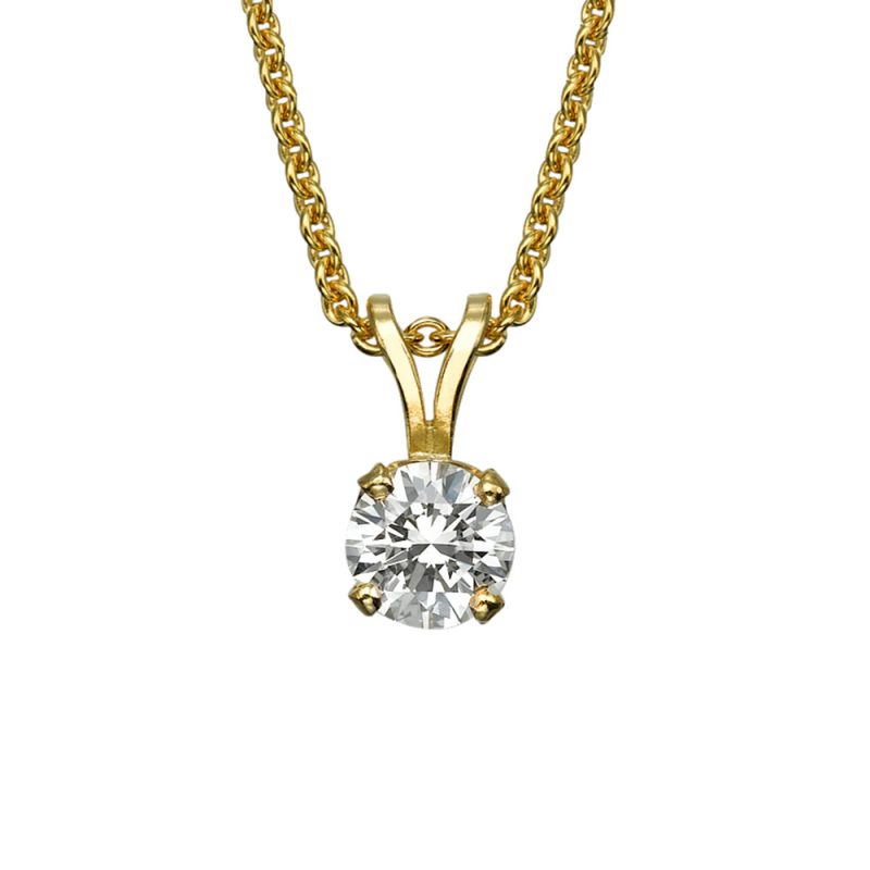 18k yellow gold diamond necklace