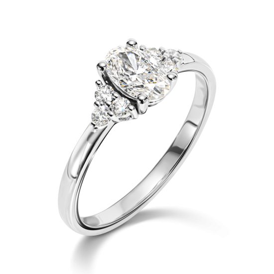 Engagement Ring with Oval Diamond