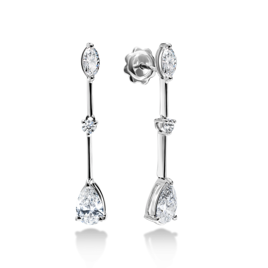 Hanging diamond earrings